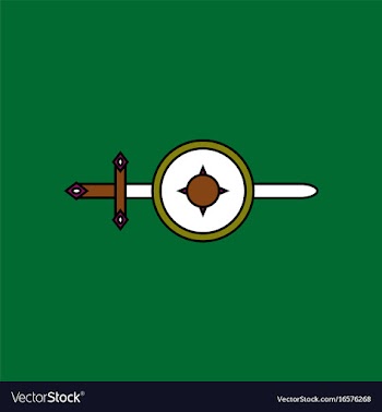 Flat icon design collection sword and shield vector image