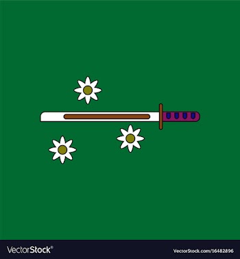Flat icon design collection sword and shuriken vector image
