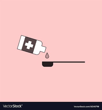 Flat icon design collection syrup dose vector image