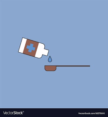 Flat icon design collection syrup dose vector image