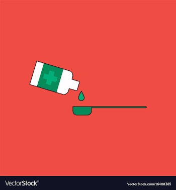 Flat icon design collection syrup dose vector image