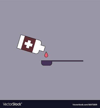Flat icon design collection syrup dose vector image