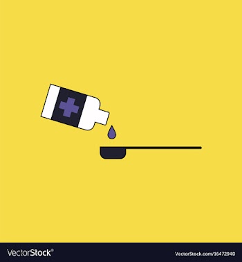 Flat icon design collection syrup dose vector image