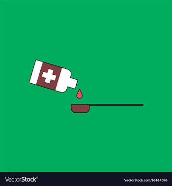 Flat icon design collection syrup dose vector image