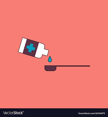Flat icon design collection syrup dose vector image