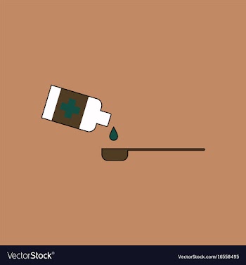 Flat icon design collection syrup dose vector image