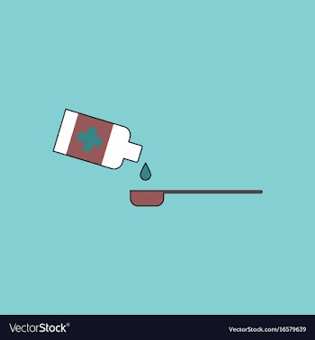 Flat icon design collection syrup dose vector image