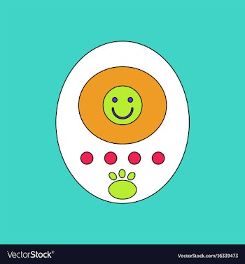 Flat icon design collection tamagotchi pets vector image