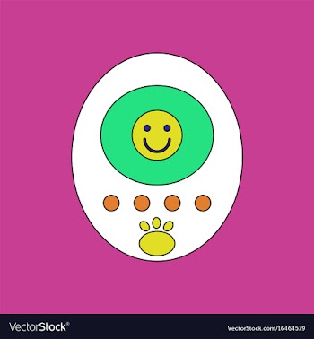 Flat icon design collection tamagotchi pets vector image