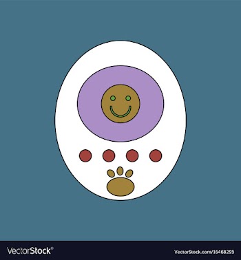 Flat icon design collection tamagotchi pets vector image