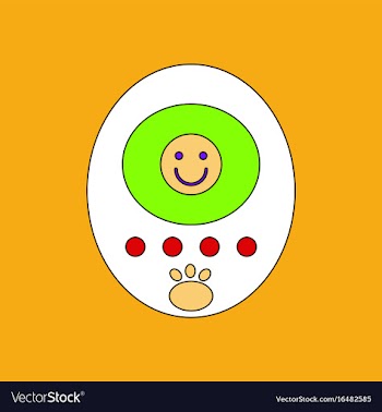 Flat icon design collection tamagotchi pets vector image