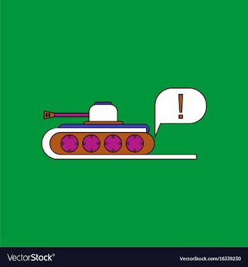 Flat icon design collection tank and exclamation vector image