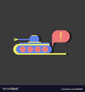 Flat icon design collection tank and exclamation vector image