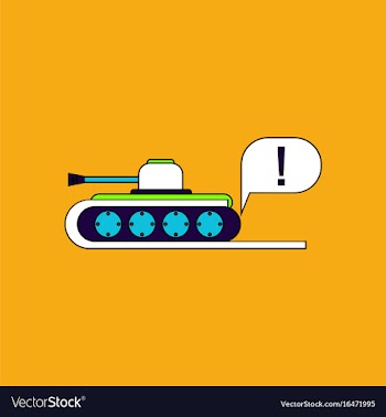 Flat icon design collection tank and exclamation vector image