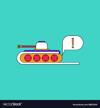 Flat icon design collection tank and exclamation vector image