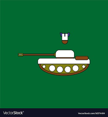 Flat icon design collection tank and mortar shell vector image