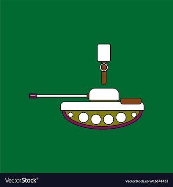 Flat icon design collection tank and old grenade vector image