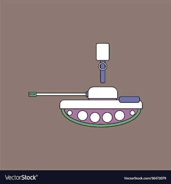 Flat icon design collection tank and old grenade vector image
