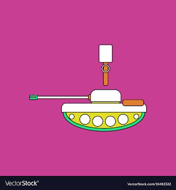 Flat icon design collection tank and old grenade vector image