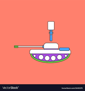Flat icon design collection tank and old grenade vector image