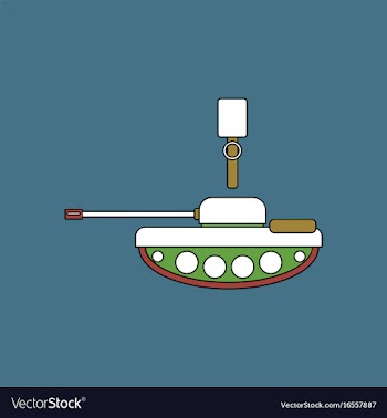 Flat icon design collection tank and old grenade vector image