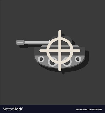 Flat icon design collection tank at gunpoint in vector image