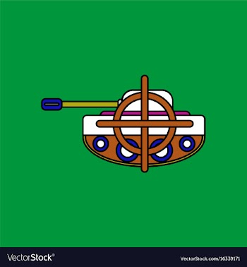 Flat icon design collection tank at gunpoint vector image