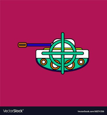 Flat icon design collection tank at gunpoint vector image