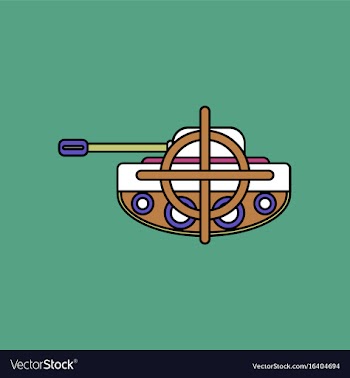 Flat icon design collection tank at gunpoint vector image