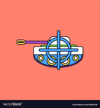 Flat icon design collection tank at gunpoint vector image