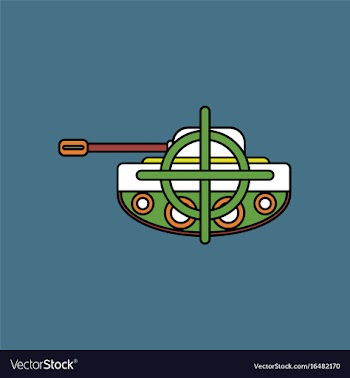 Flat icon design collection tank at gunpoint vector image