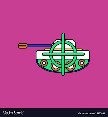 Flat icon design collection tank at gunpoint vector image