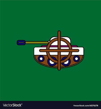 Flat icon design collection tank at gunpoint vector image