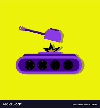 Flat icon design collection tank explosion in vector image