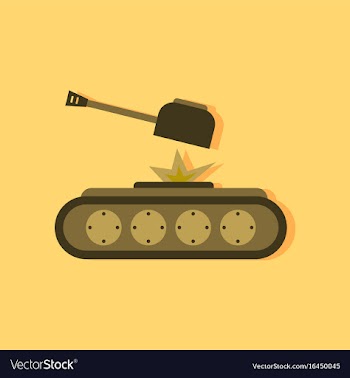 Flat icon design collection tank explosion in vector image