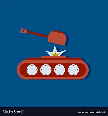 Flat icon design collection tank explosion in vector image