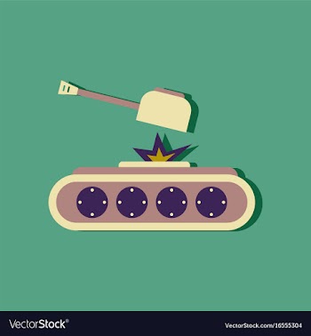 Flat icon design collection tank explosion in vector image