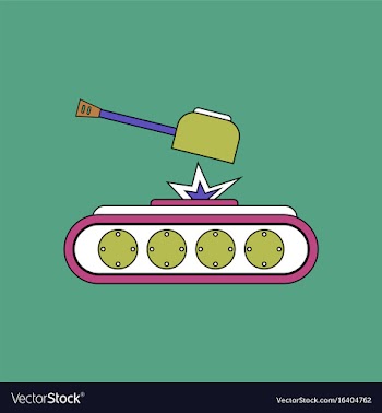 Flat icon design collection tank explosion vector image