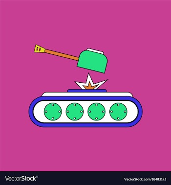 Flat icon design collection tank explosion vector image