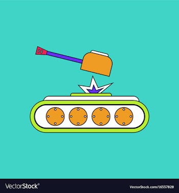 Flat icon design collection tank explosion vector image