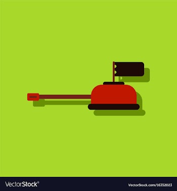 Flat icon design collection tank main gun in vector image