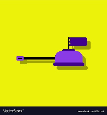 Flat icon design collection tank main gun in vector image