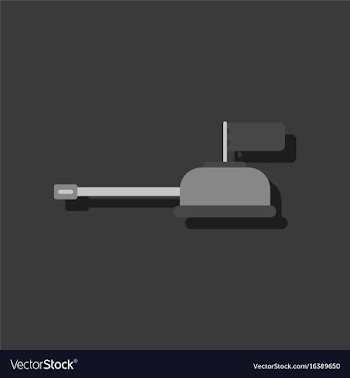 Flat icon design collection tank main gun in vector image