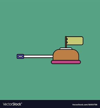 Flat icon design collection tank main gun vector image