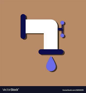 Flat icon design collection tap is dripping in vector image