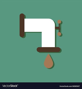 Flat icon design collection tap is dripping in vector image