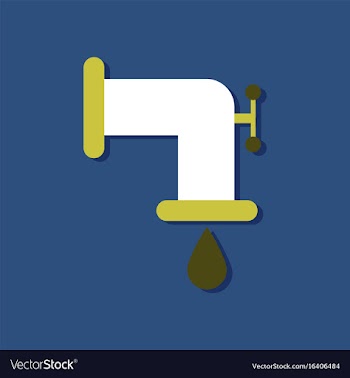 Flat icon design collection tap is dripping in vector image