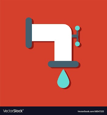Flat icon design collection tap is dripping in vector image