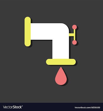 Flat icon design collection tap is dripping in vector image