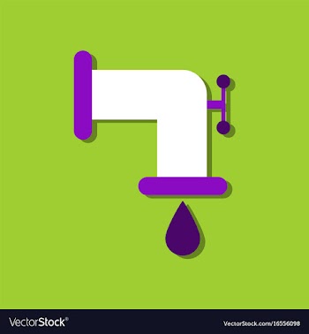 Flat icon design collection tap is dripping in vector image